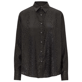 Karmamia Alma Skjorte, Black Leo Silk 